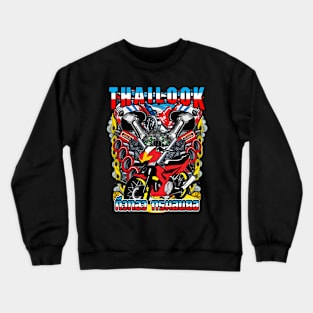 Badass motorcycle engine racing Red Crewneck Sweatshirt